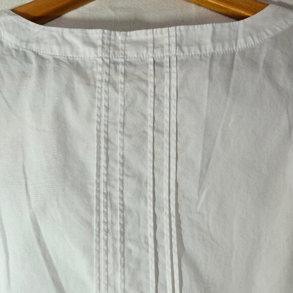 Trina Turk Woman's White 100% Cotton Pleated Tank with Sinched Drawstring Size S - Picture 9 of 16